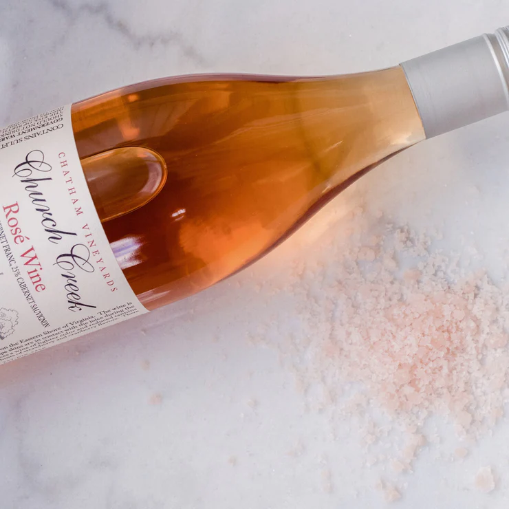 A bottle of Chatham Vineyards rose