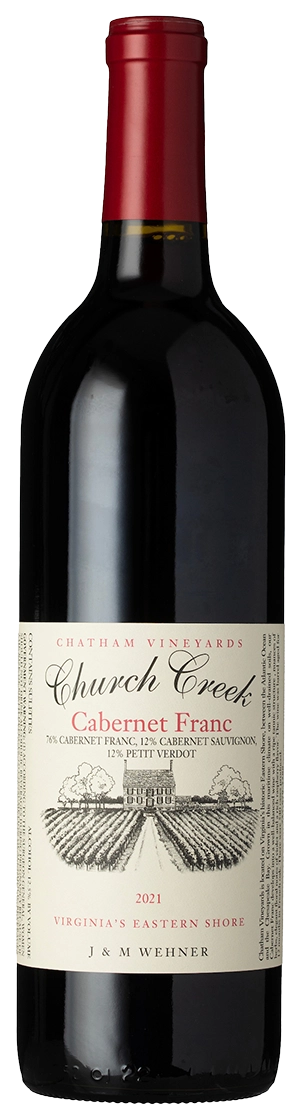 A bottle of Cabernet Franc from Chatham Vineyards. 