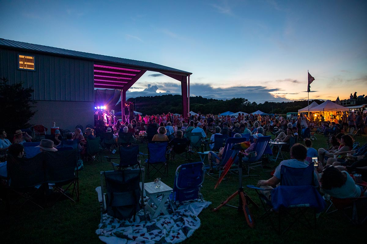 Chatham Vineyards outdoor concert at night