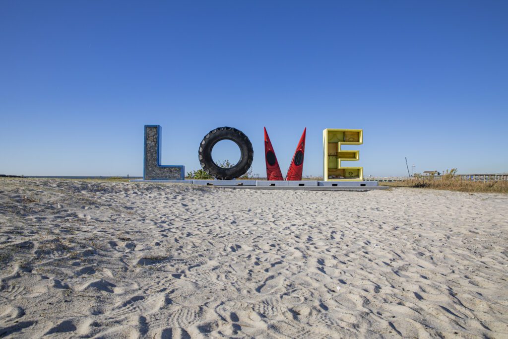 LOVE sign at Eastern Shore in Virginia